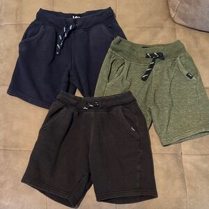 Lee Boys 3-Pack Knit Shorts in Navy, Olive Green, and Black